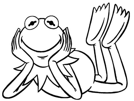Nice the muppets kermit the frog smile coloring pages frog coloring pages cartoon coloring pages coloring books