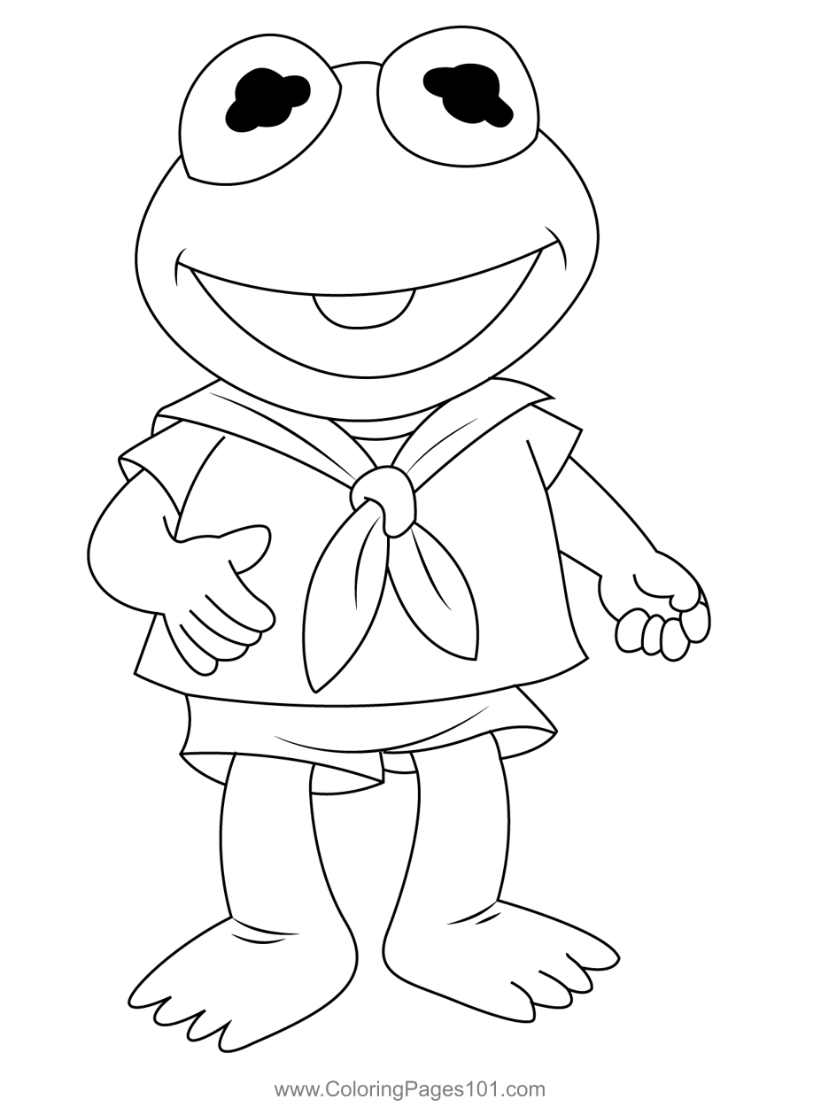 Baby kermit coloring page for kids