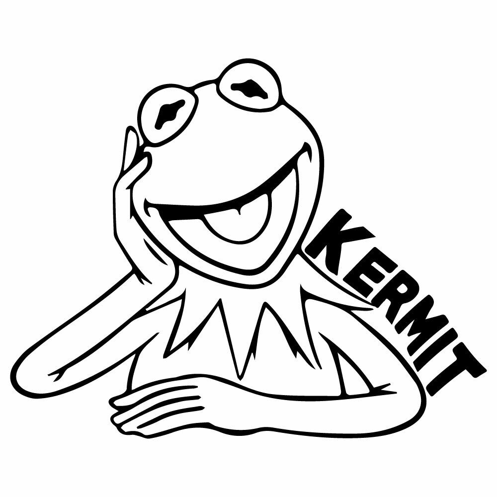 Kermit v vinyl decal sticker car window laptop muppet frog