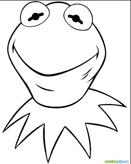 Kermit coloring page coloring pages muppets kermit