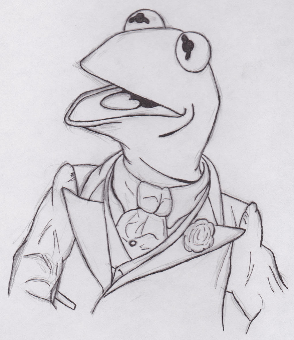 Kermit in a tux by magictoast on