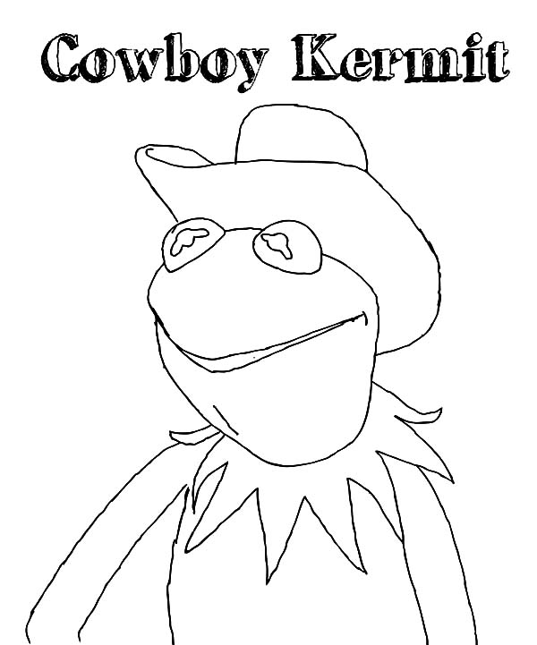 Kermit the frog texas cowboy coloring pages coloring sky