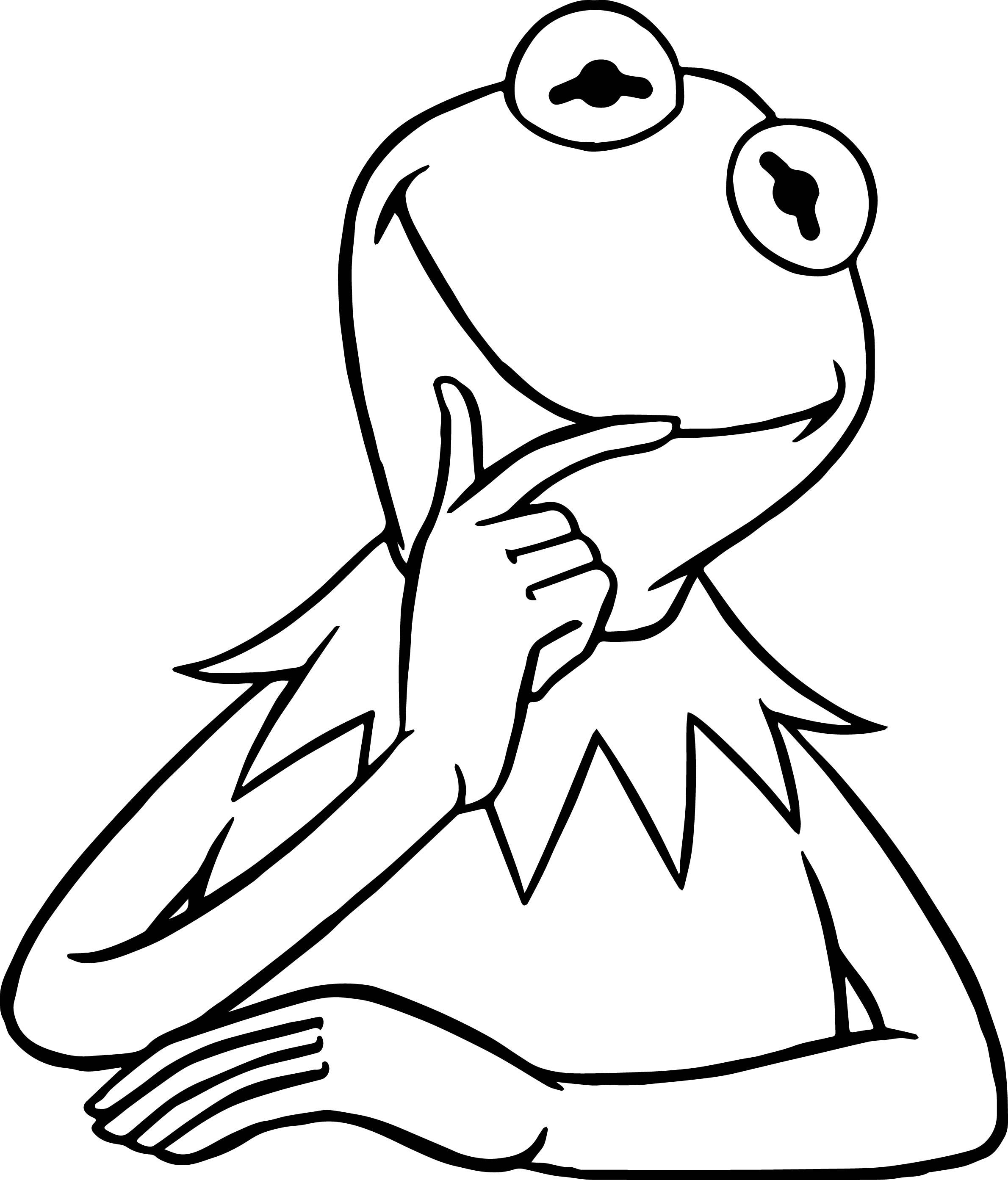 Awesome the muppets kermit the frog think coloring pages frog coloring pages coloring pages sesame street coloring pages