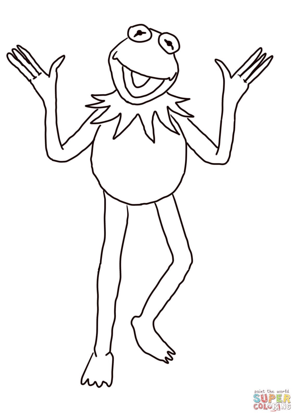 Kermit the frog coloring page free printable coloring pages