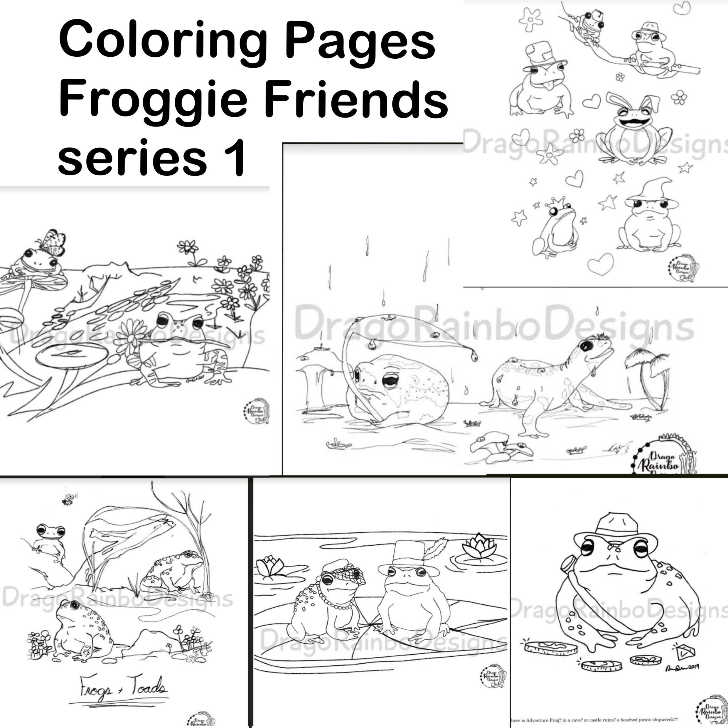 Frog to color pdf