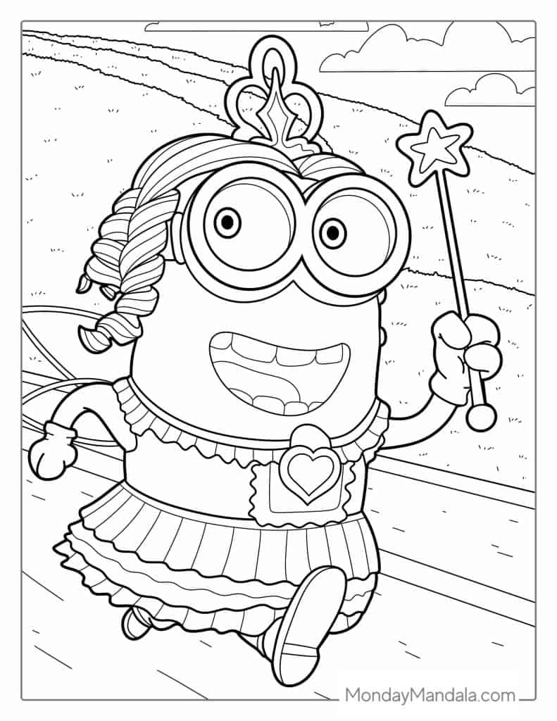 Minion coloring pages free pdf printables