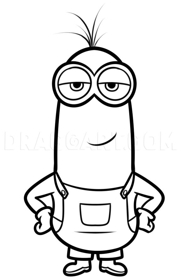 How to draw kevin from minions step by step drawing guide by dawn minion coloring pages minion drawing minion painting