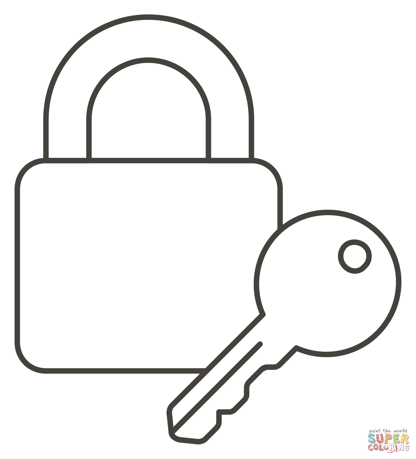 Locked with key coloring page free printable coloring pages