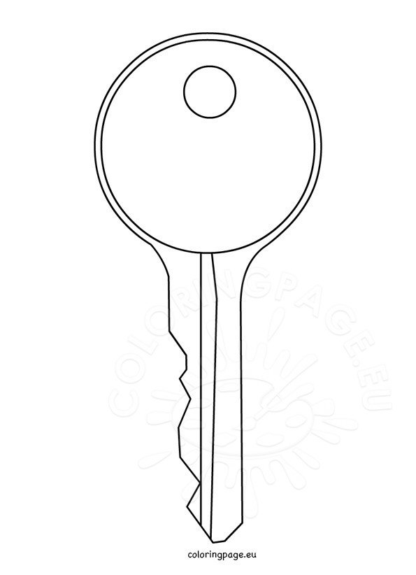 Printable picture of key coloring page