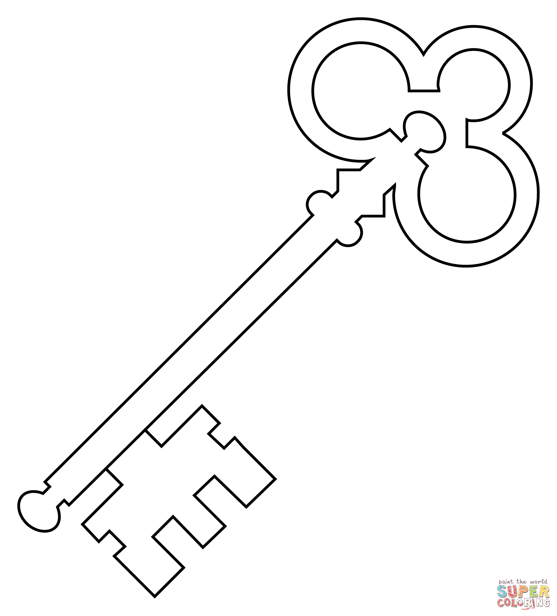 Old key coloring page free printable coloring pages