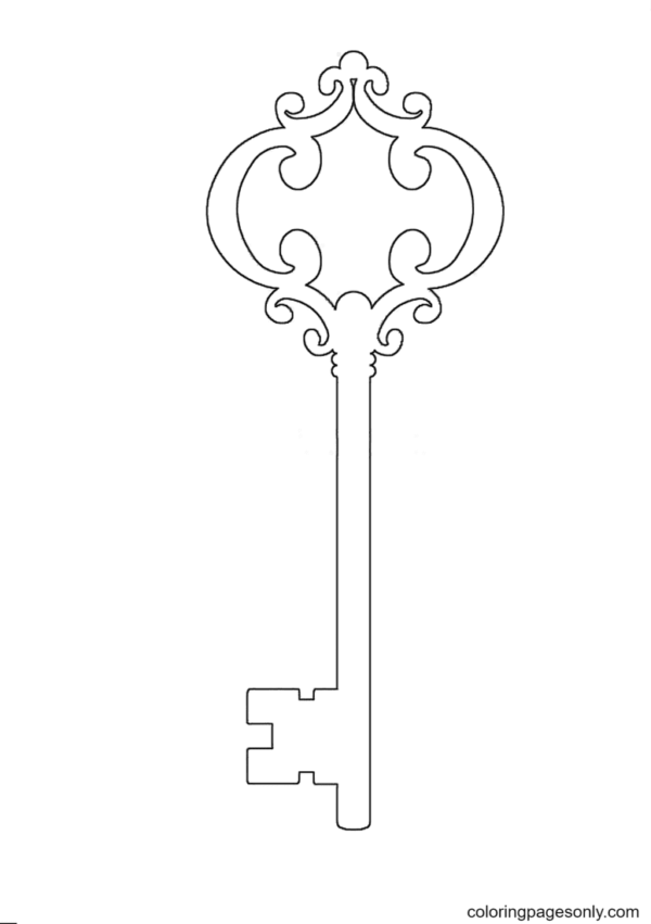 Key coloring pages printable for free download
