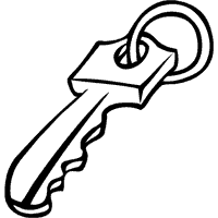 House key coloring pages