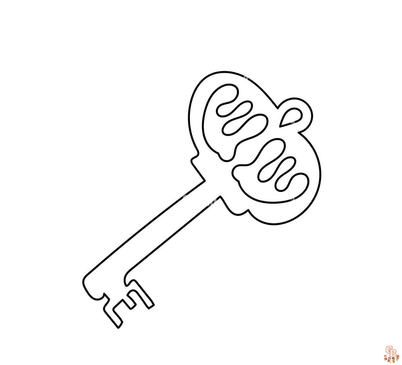 Printable key coloring pages free for kids and adults