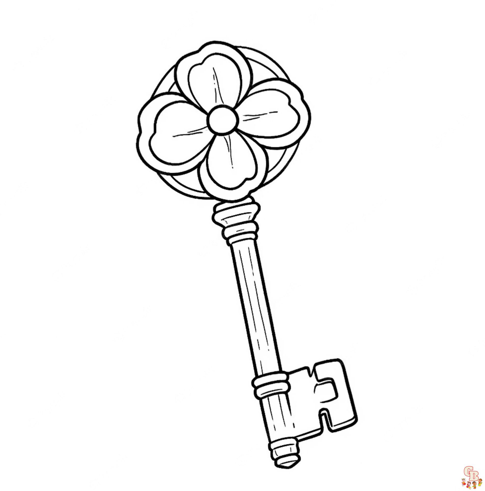 Printable key coloring pages free for kids and adults