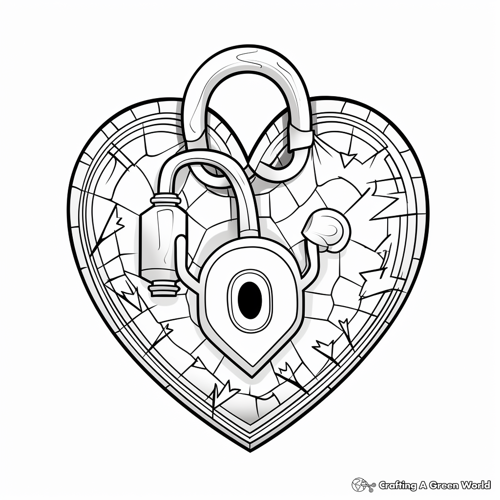 Lock and key coloring pages