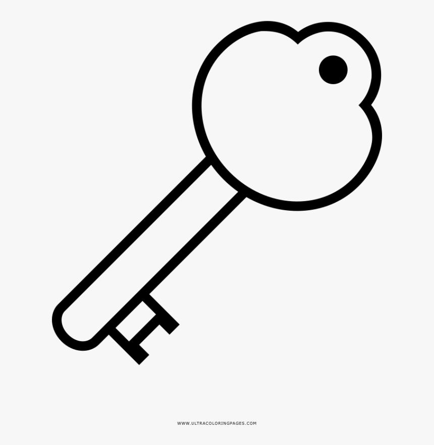 Simplified lock and key coloring page real heart drawing