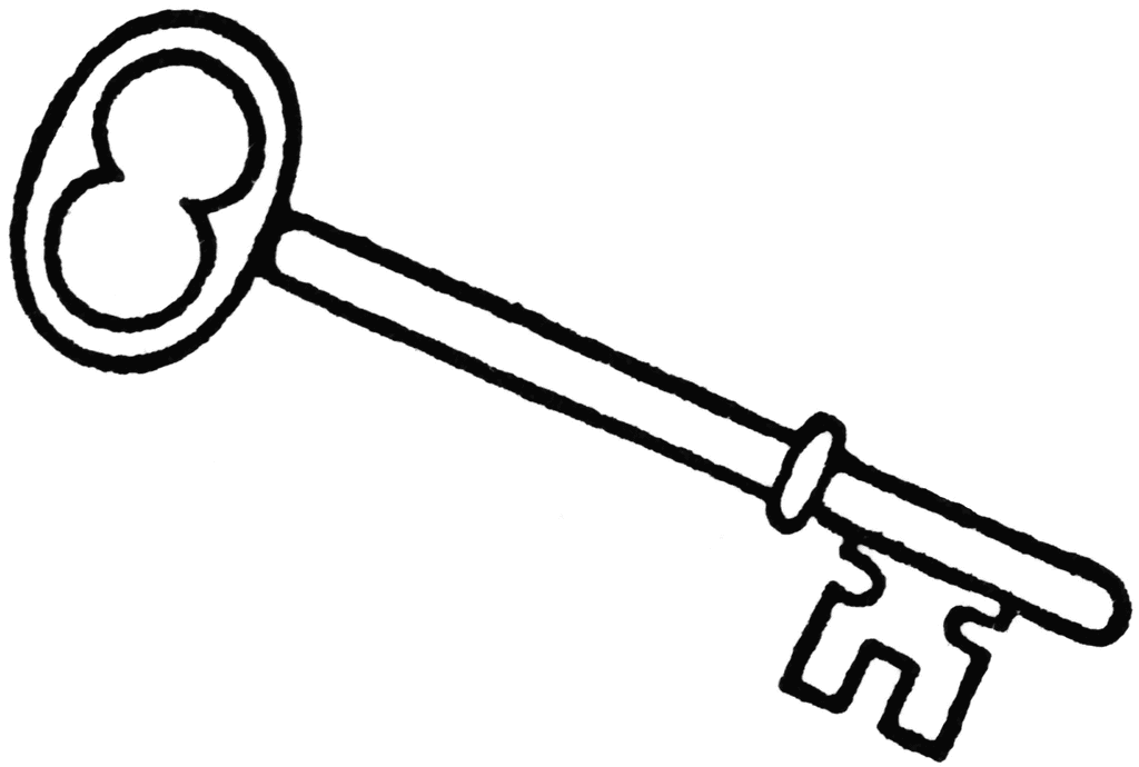 Old fashioned key clipart