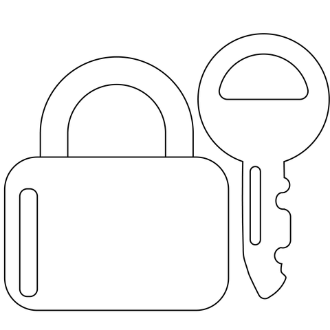 Lock and key emoji coloring page free printable coloring pages