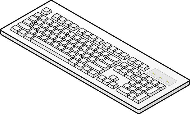 Classic full keyboard stock illustration