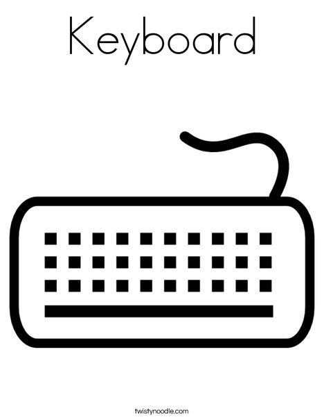 Keyboard coloring page