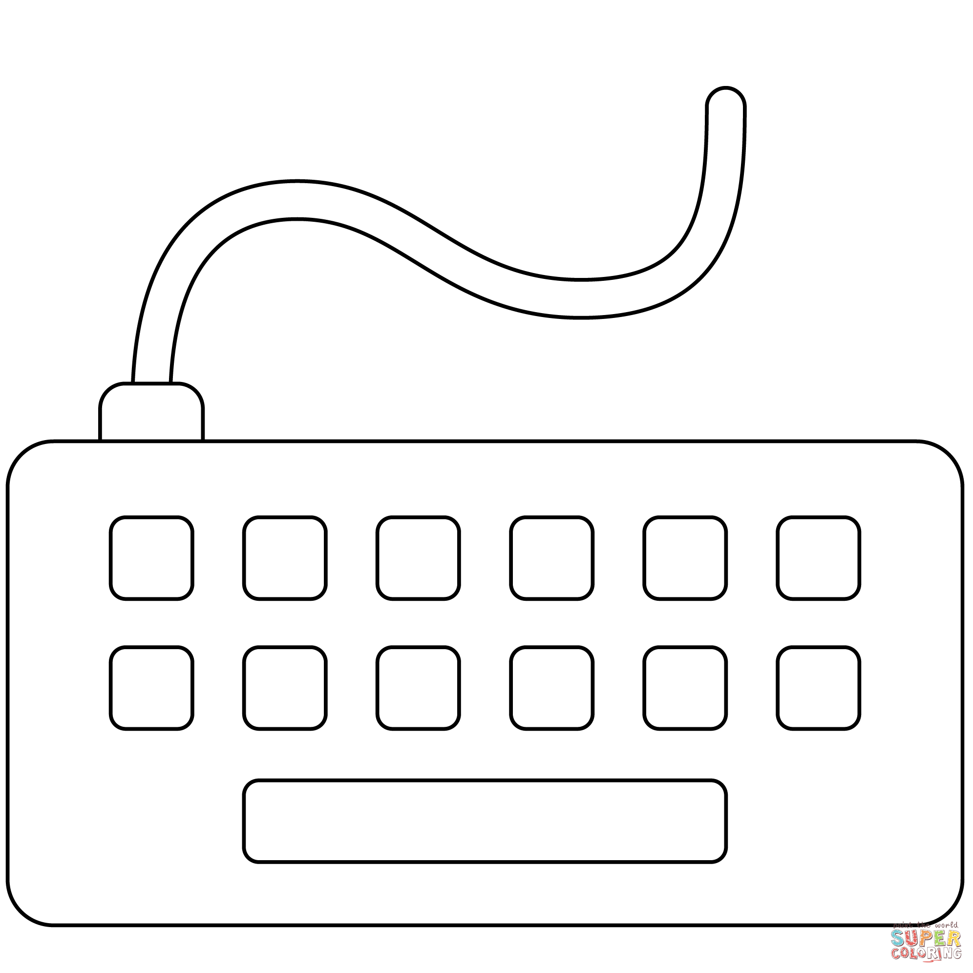 Wired keyboard emoji coloring page free printable coloring pages