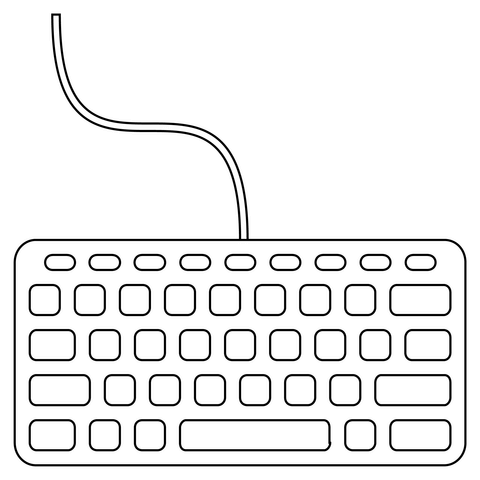 Keyboard coloring page free printable coloring pages