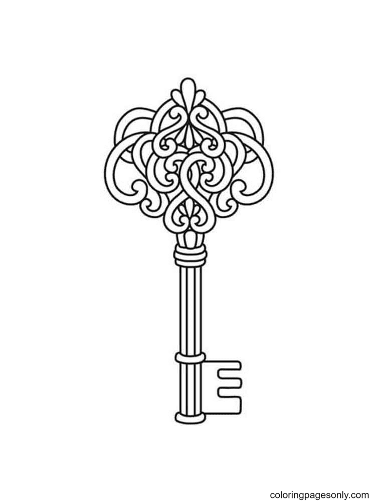 Key coloring pages printable for free download