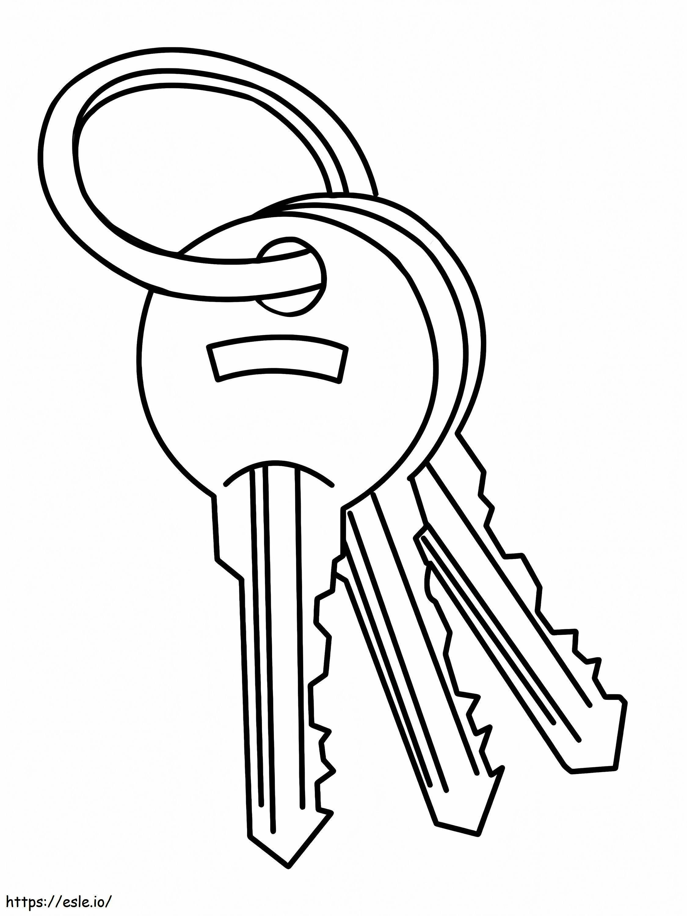 Bunch of keys coloring page