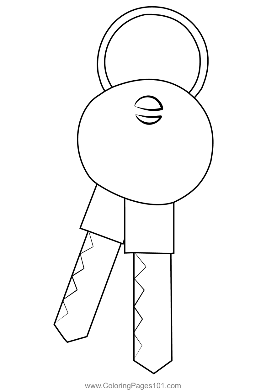 Keys coloring page for kids