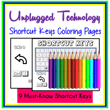 Keyboard shortcut keys coloring pages