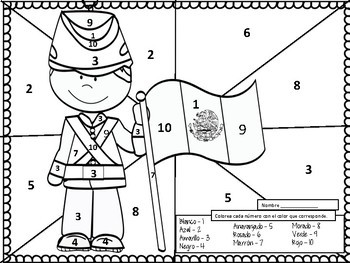 Spanish color by number coloring pages with answer keys tpt