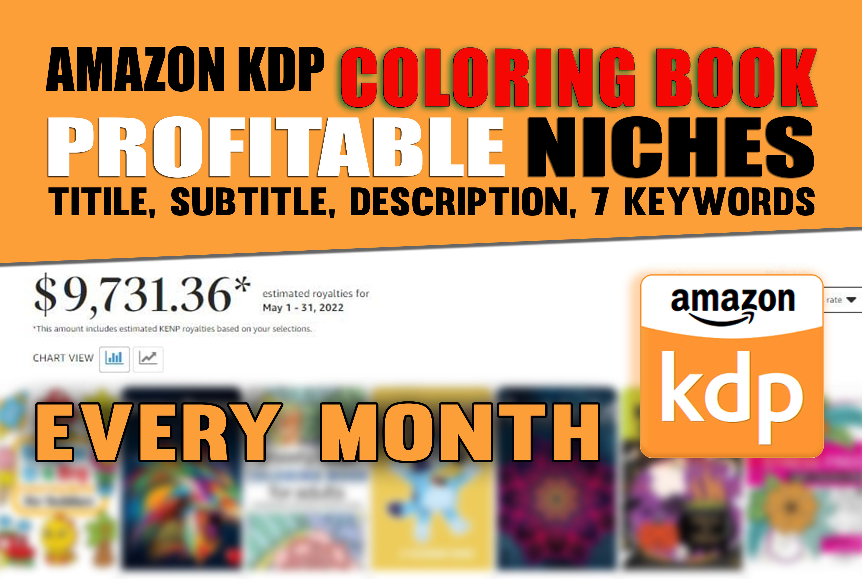 Amazon kdp coloring book niche research by tawhidscare