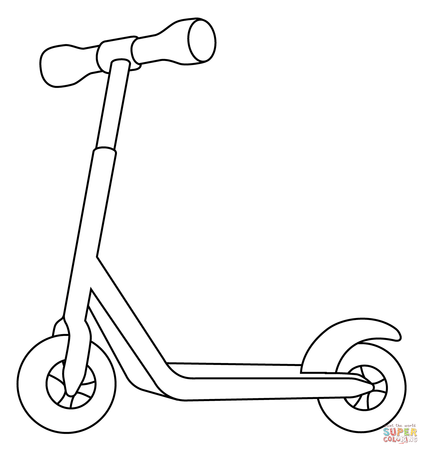 Kick scooter emoji coloring page free printable coloring pages