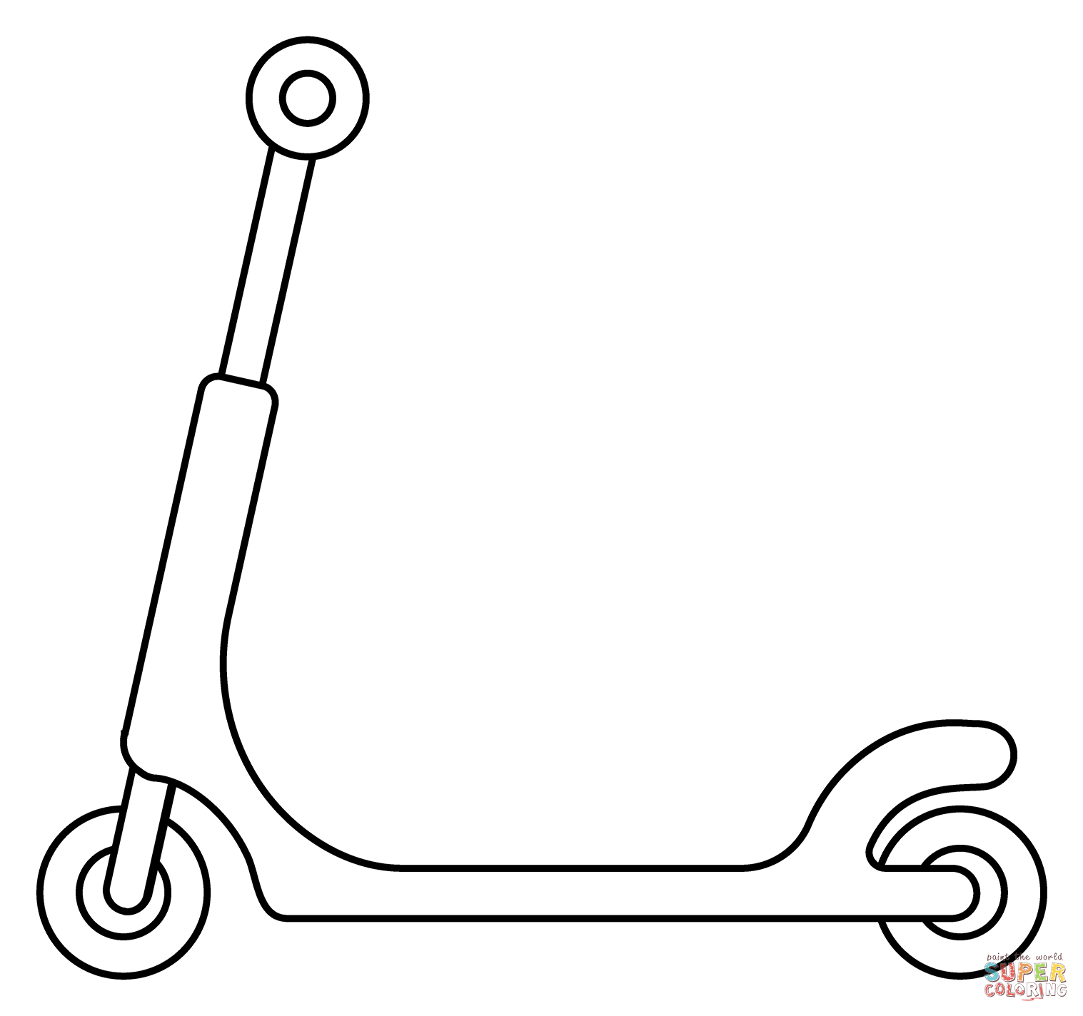 Kick scooter emoji coloring page free printable coloring pages