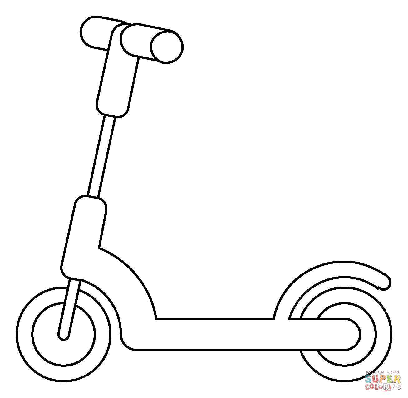 Kick scooter emoji coloring page free printable coloring pages