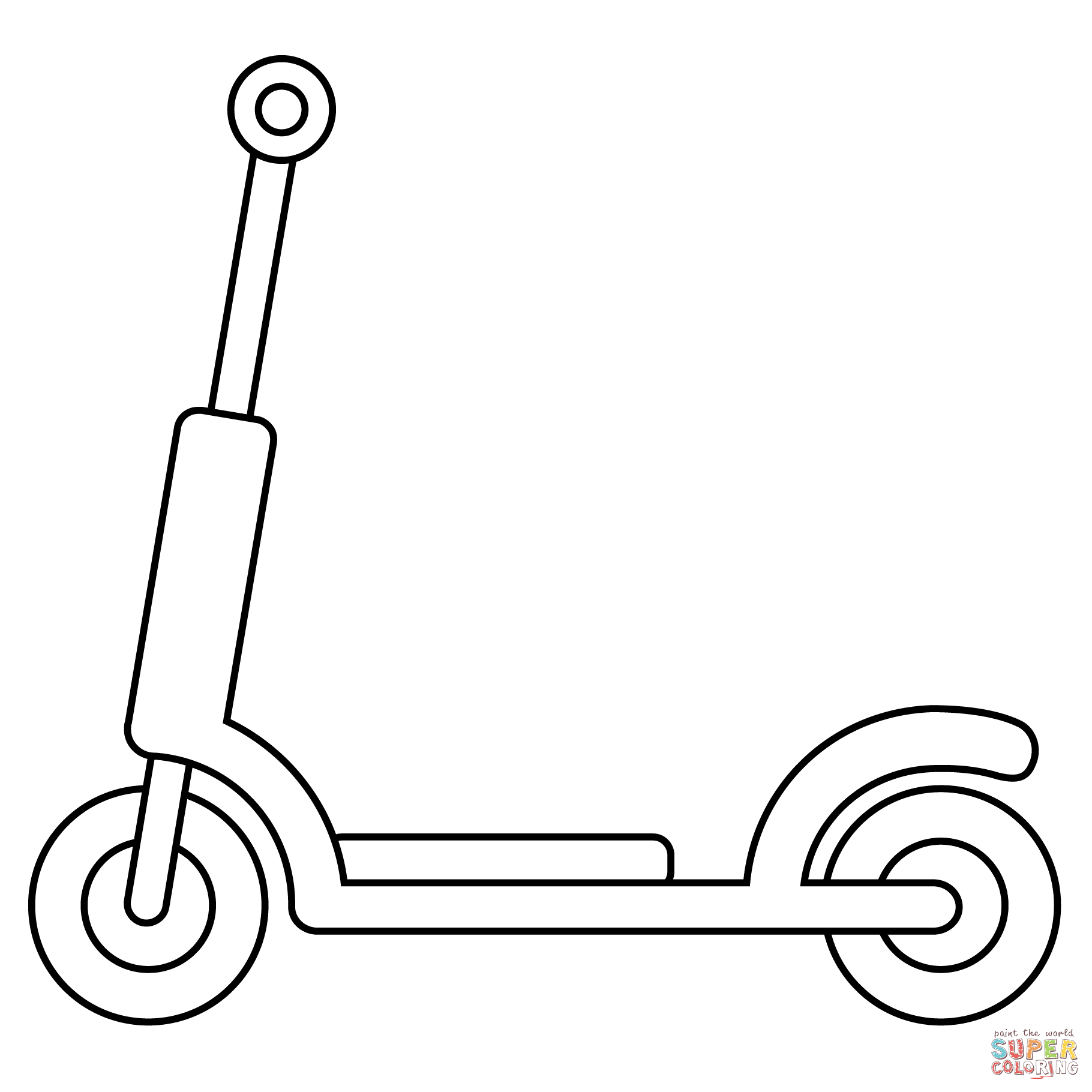 Kick scooter emoji coloring page free printable coloring pages