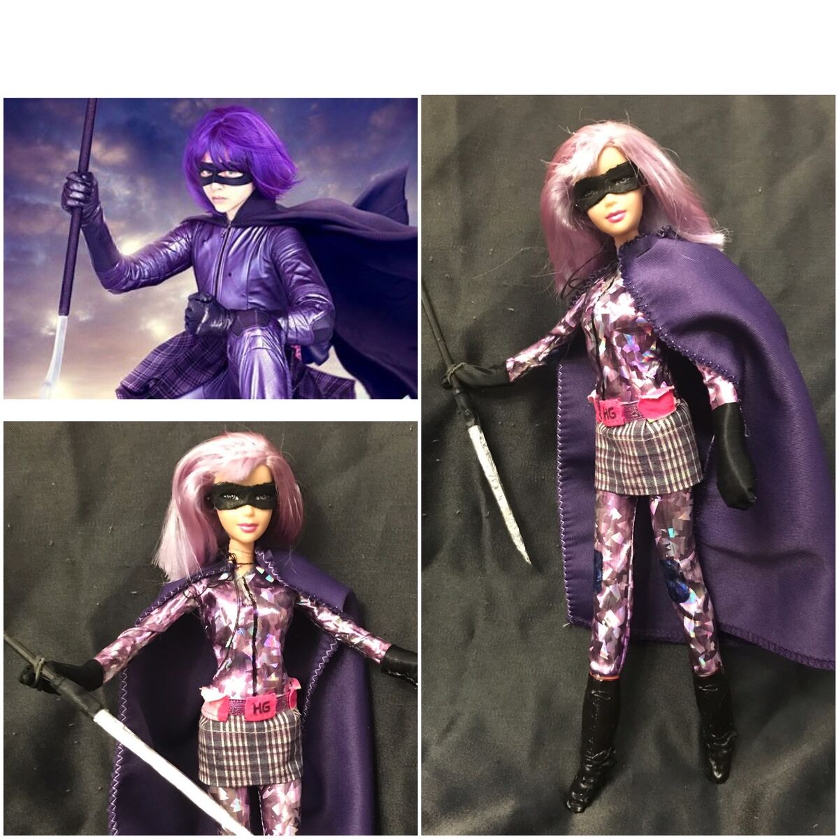 Barbie doll ooak as kickass superhero hit