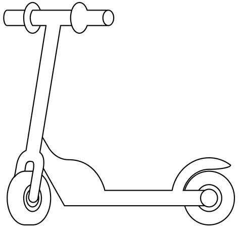 Kick scooter coloring page free printable coloring pages