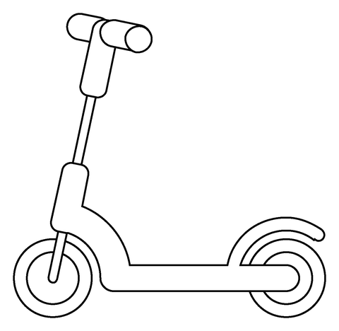 Kick scooter emoji coloring page free printable coloring pages