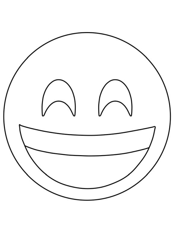 Get this emoji coloring pages smiley big smile for you