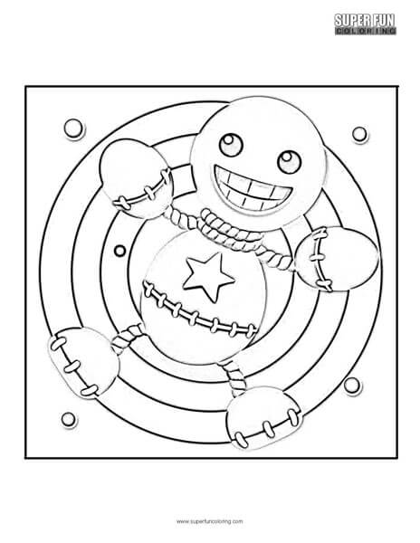 Kick the buddy coloring page