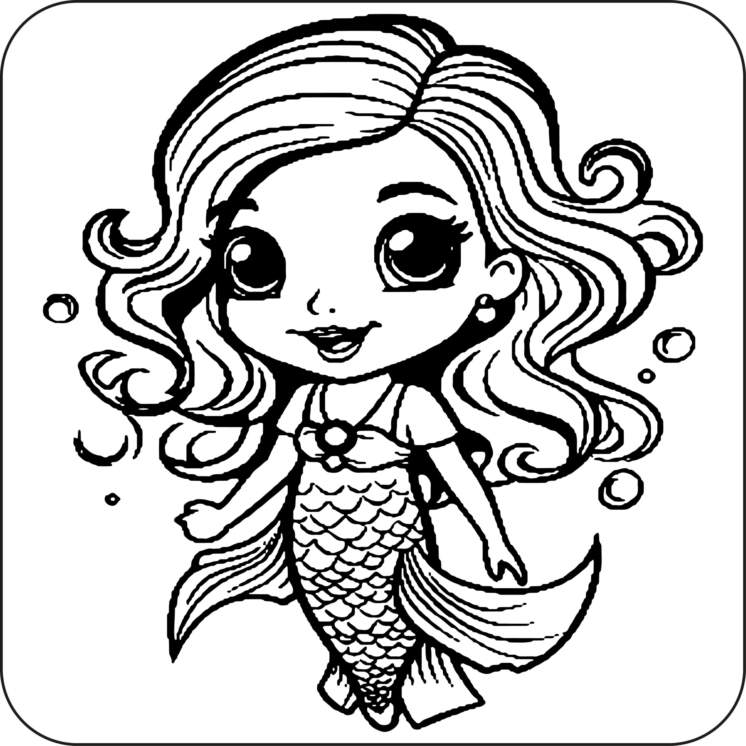 Cute mermaid coloring pages for kids made by teachers