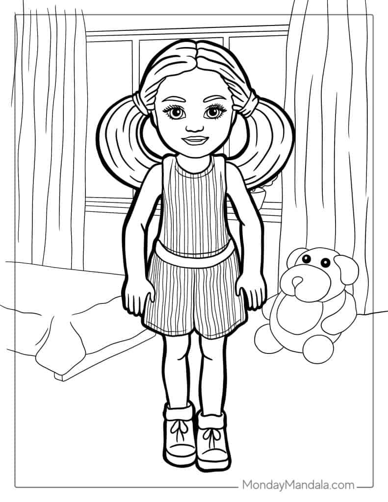 Barbie coloring pages free pdf printables