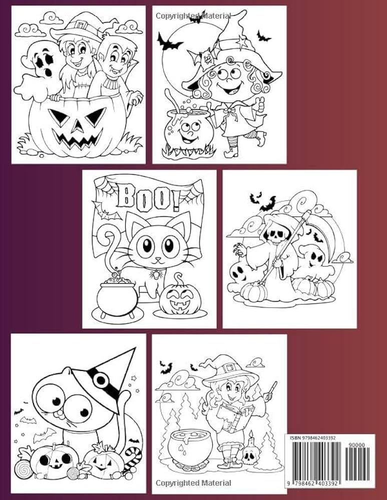 Jumbo halloween coloring book for kids the big book of halloween coloring book for kids featuring pages of halloween themed fun and cute spooky scary illustrations to color for kids publications