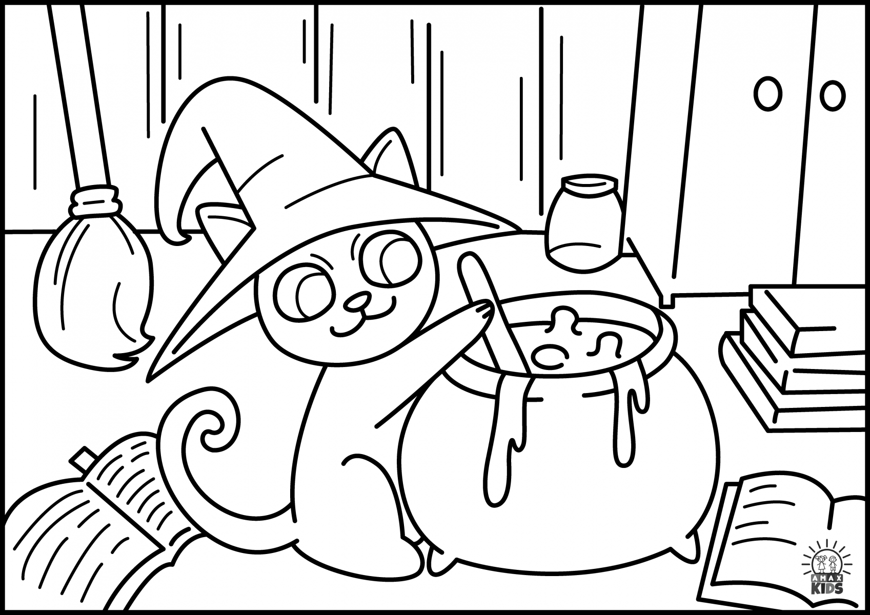 Printable halloween coloring pages for kids amax kids