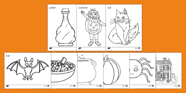 Halloween coloring sheets teacher