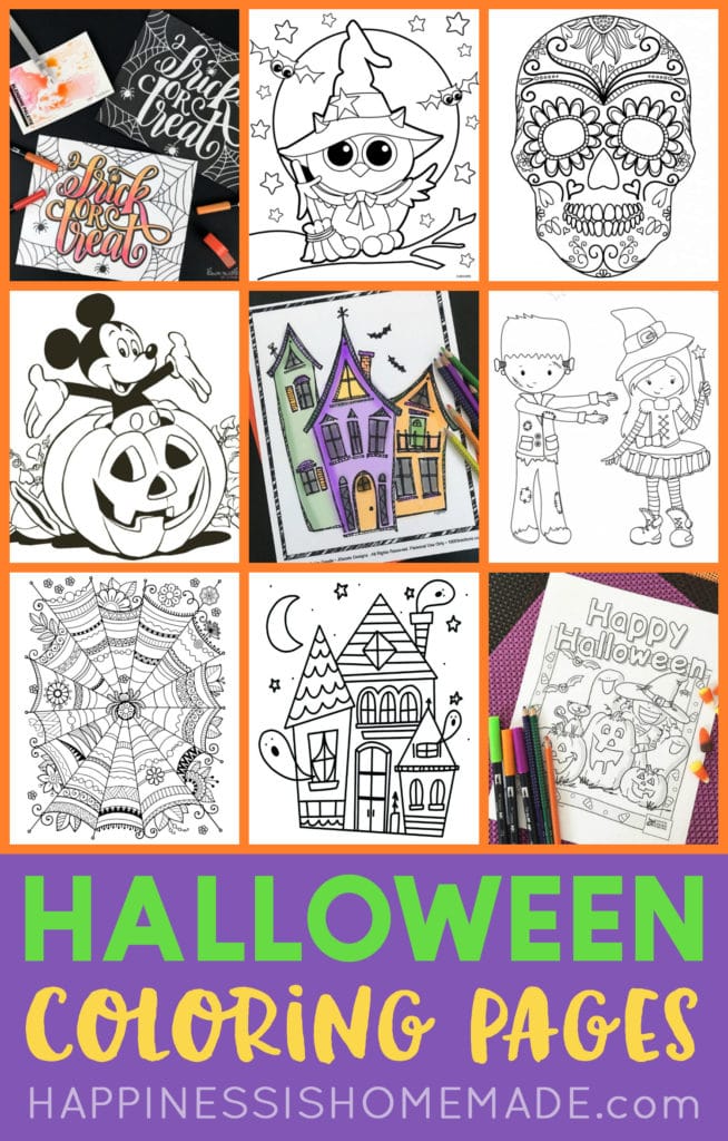 Free halloween coloring pages for adults kids