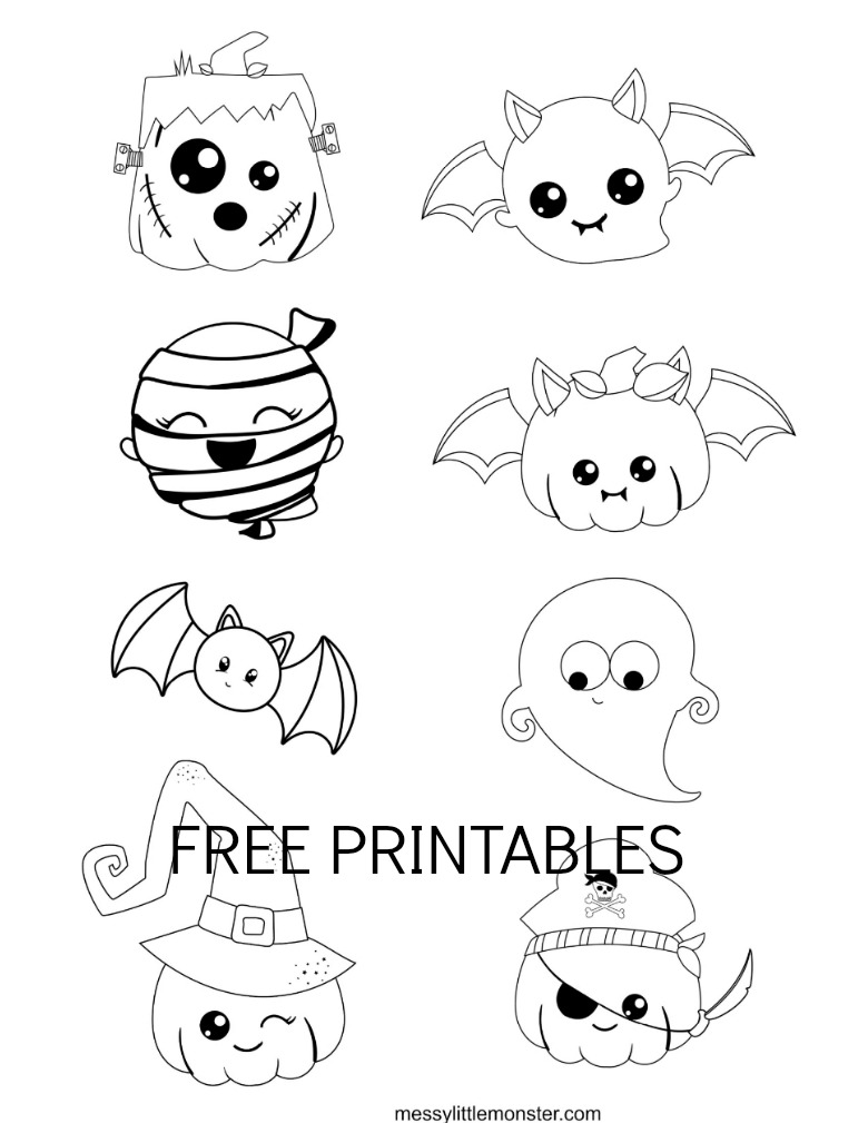 Halloween colouring pages for kids