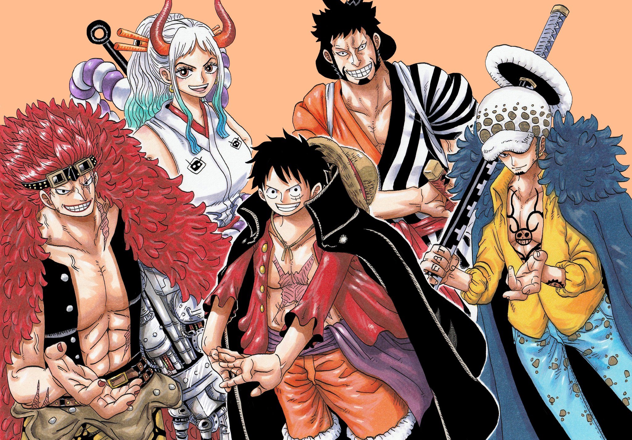 Yamato one piece trafalgar law eustass kid kinemon one piece monkey d luffy wallpaper