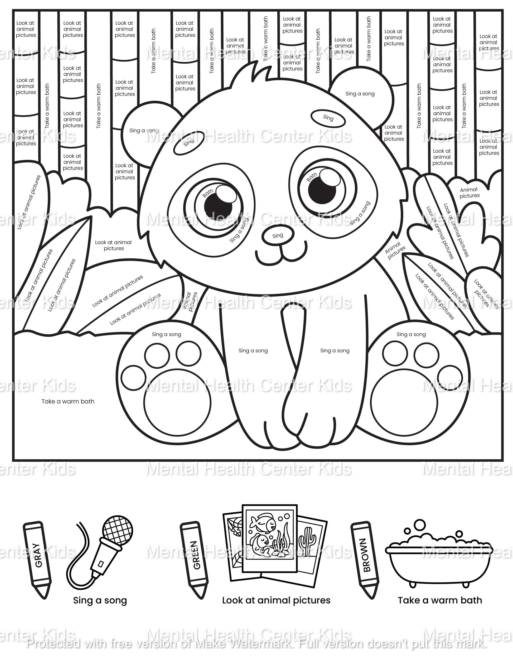 Baby animals coloring pages â mental health center kids